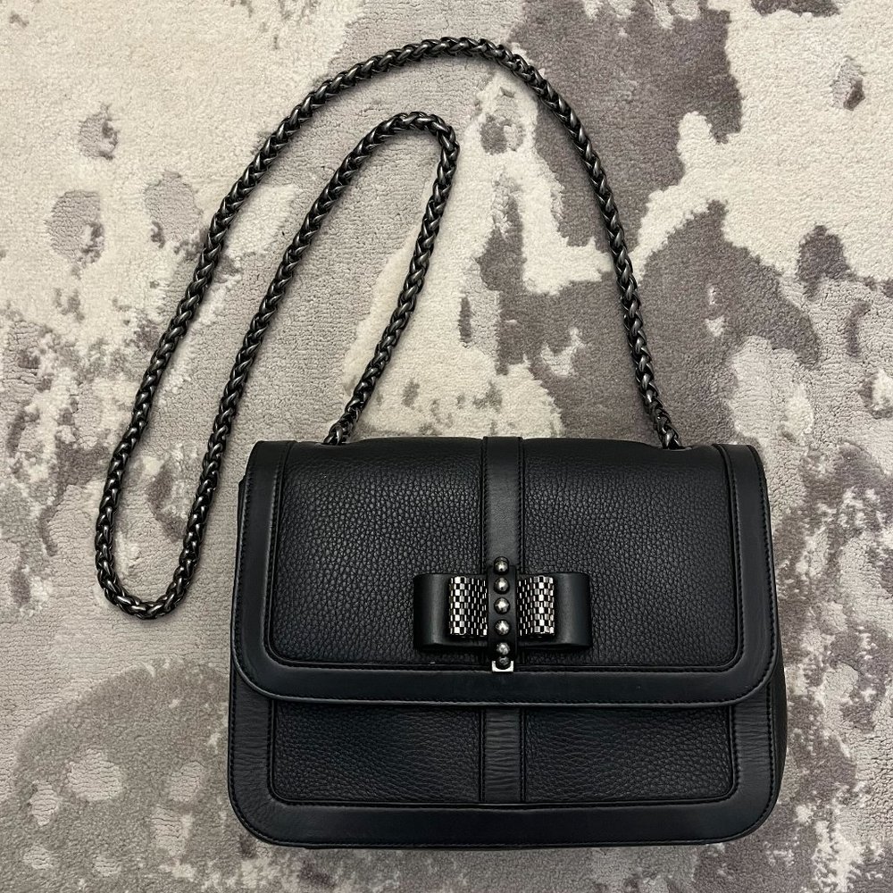 Christian Louboutin Sweet Charity Calfskin Shoulder Bag, Black